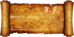 Morell Júlia névjegykártya