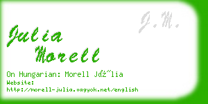 julia morell business card